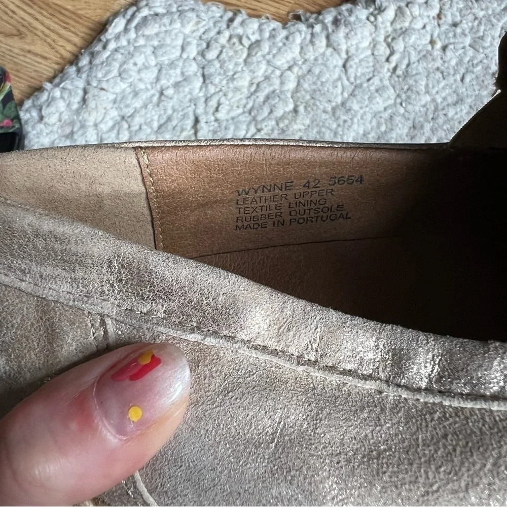 Umberto Raffini: Contemporary Slip On Metallic Gold Leather Espadrille Sneakers